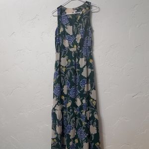 Merona Long Floral Dress Wm Sz Small